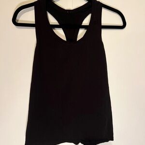 Fabletics Black Backless Cut Out Tank Top